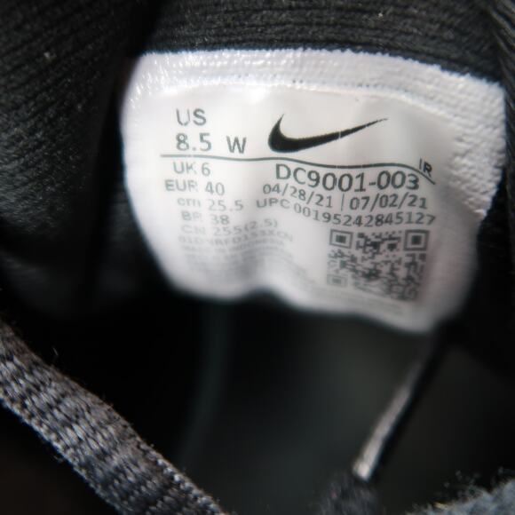 Nike Shoes Womens 8.5 W Revolution Running Sneaker Athletic Trainer Black White - Picture 12 of 12